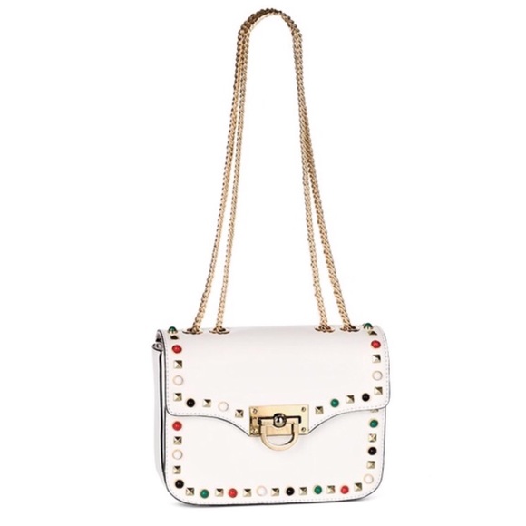Gail Labbelle Handbags - GAIL LABELLE jeweled gold closure cross body bag.